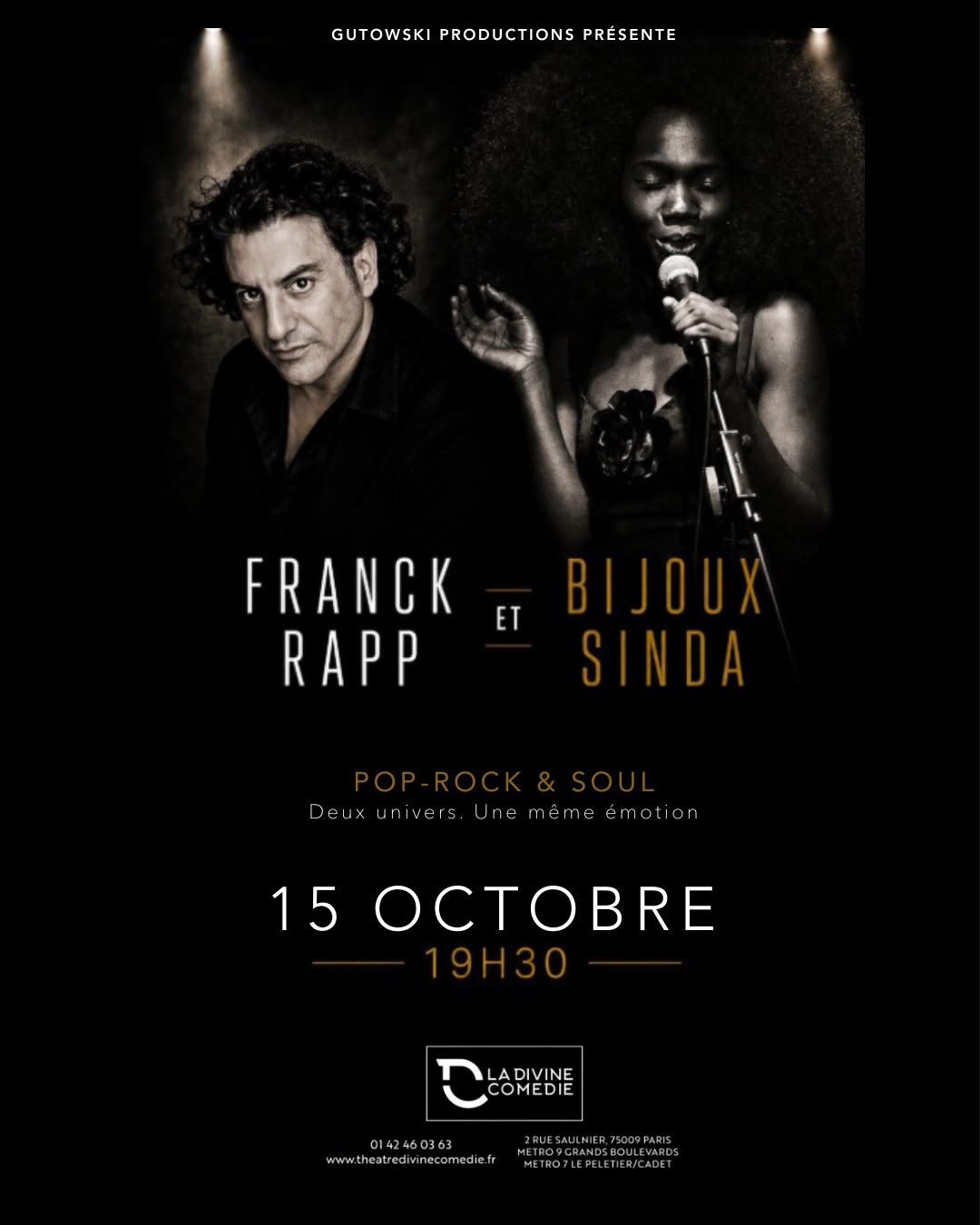 Franck Rapp & Bijoux Sinda - Jeudi 15 octobre 2026